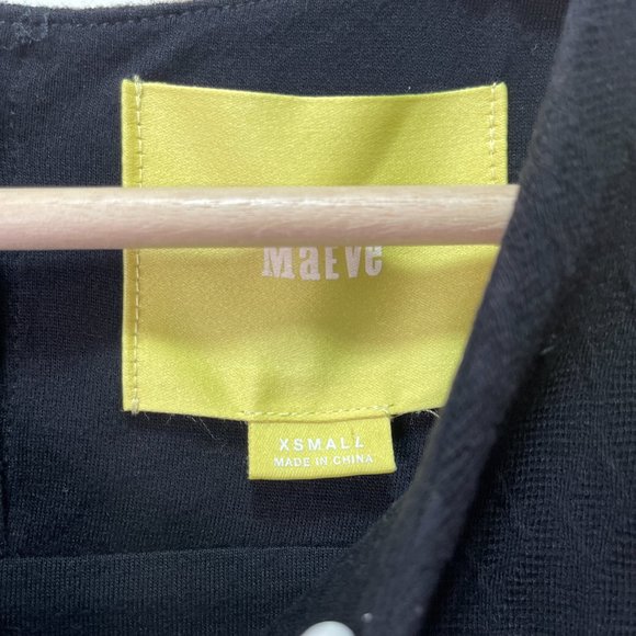 Anthropologie Maeve Black Shift Dress sz XS - Picture 6 of 14